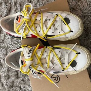 Nike blazer low 77 off white; womens size: 7.5; worn